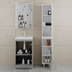 Style Line Мебель для ванной Батлер 50 серая Люкс антискрейтч Plus – фотография-3